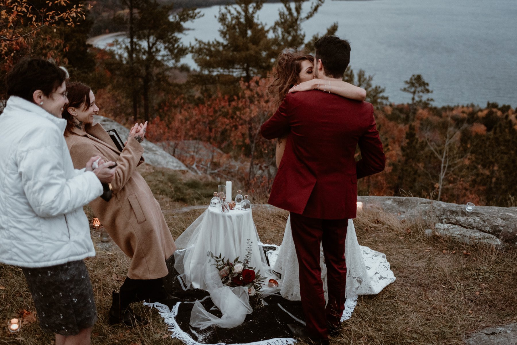 Sugarloaf Mountain elopement in Michigan's UP