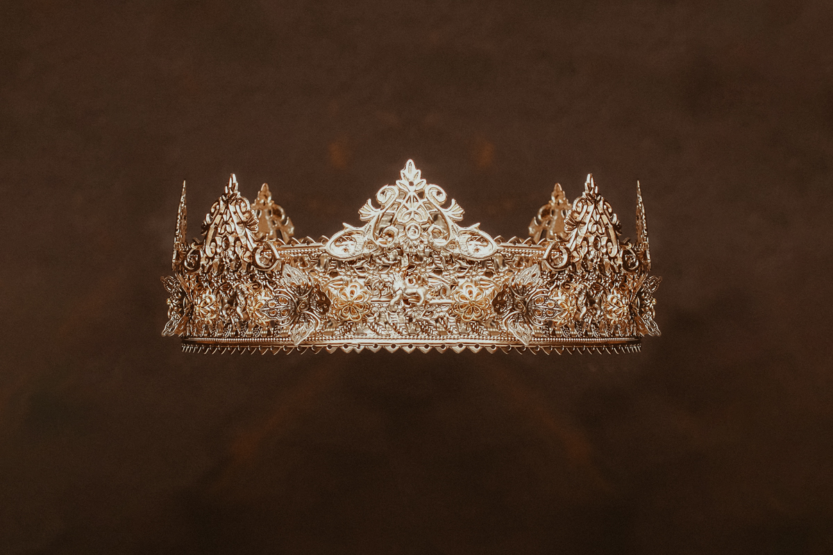 Gold Orthodox wedding crown.