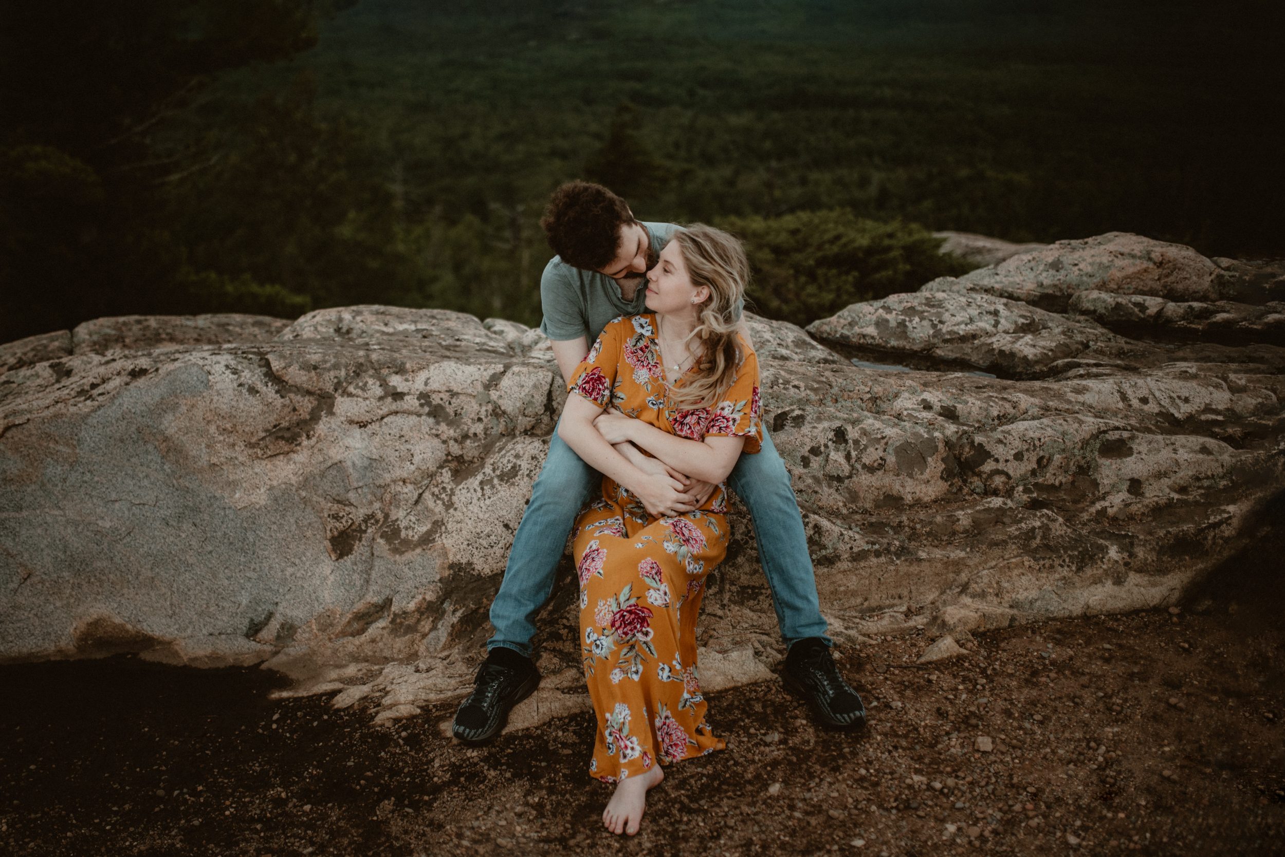 Adventurous couples portraits on Hogback Mountain in Marquette, Michigan.