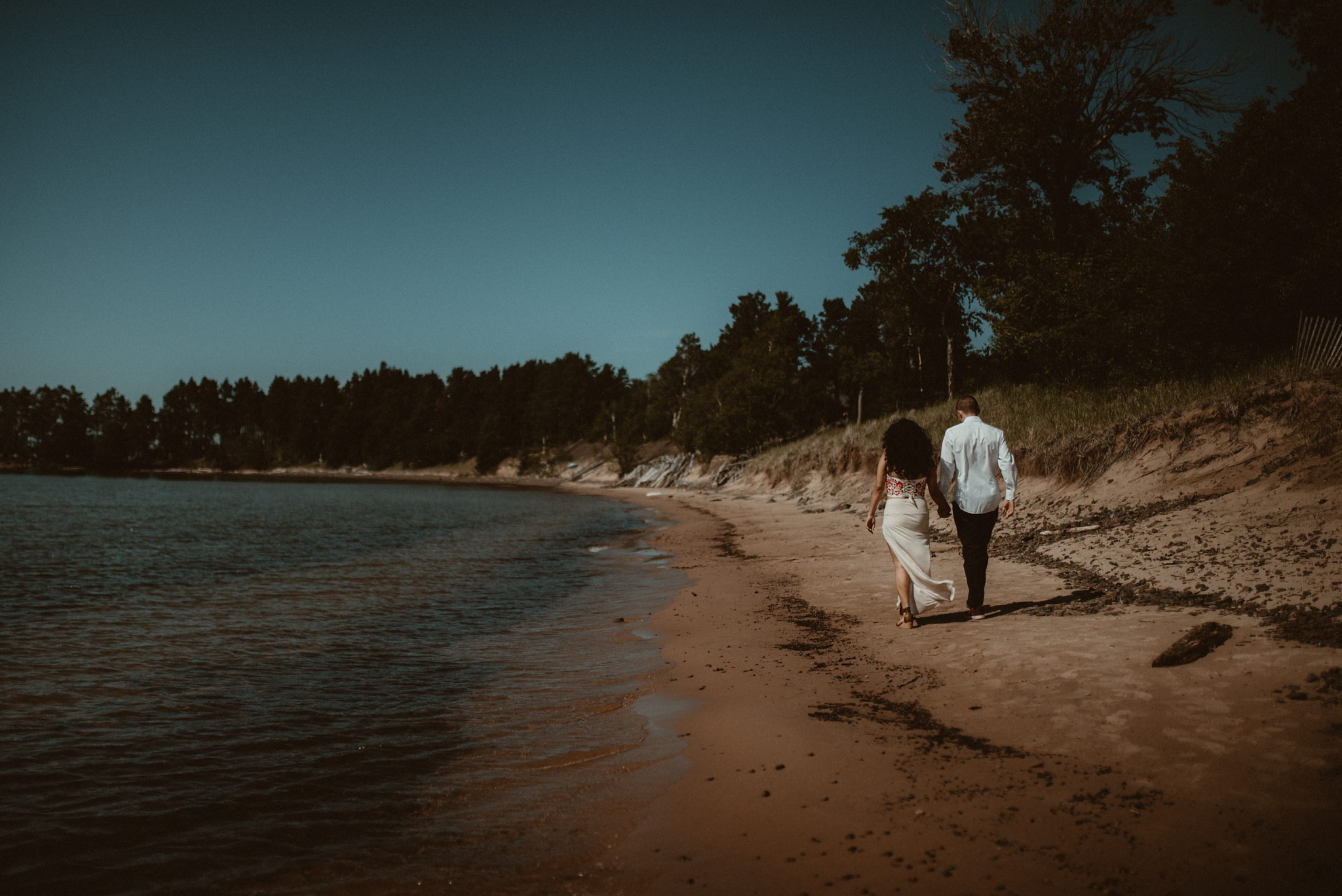 Wedding day couples photos in Michigan's Upper Peninsula