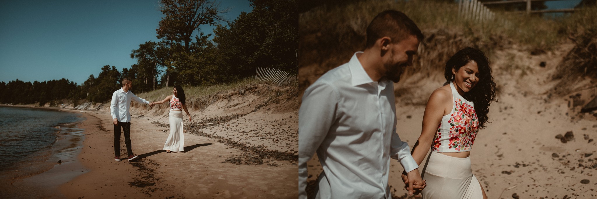 Wedding day couples photos in Michigan's Upper Peninsula