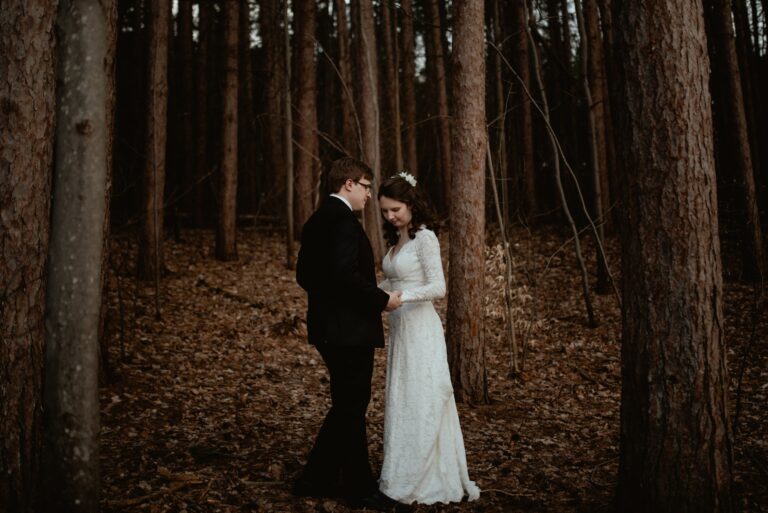 Intimate Elopement in the Pines at Proud Lake State Park