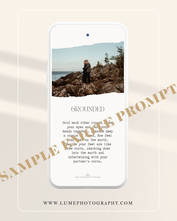 Sample Emote Prompt card for couuples and wedding photographers