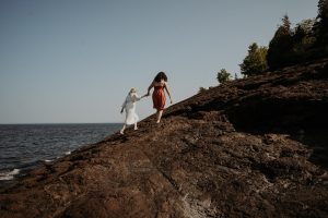 Engagement Session At the Black Rocks: Marquette
